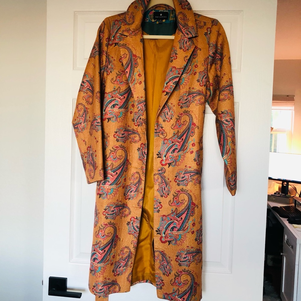 Emily Lovelock Colorful Patterned coat 
Never been worn tags off